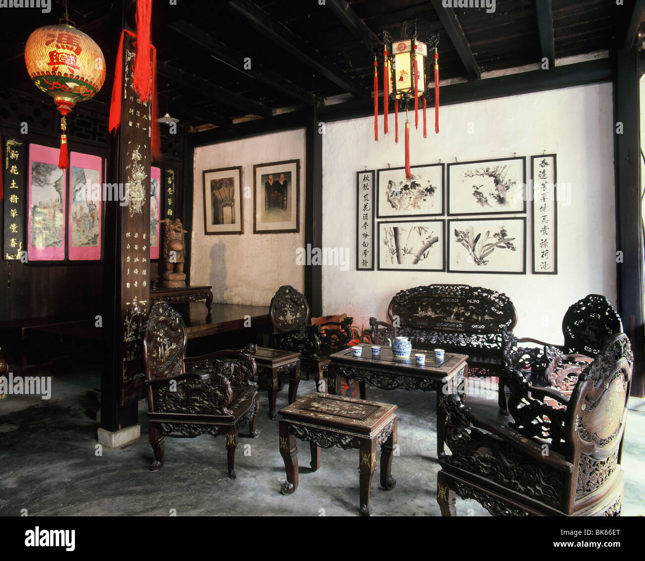 Interieur in Phung Hung Chinesisches Haus, gebaut im Jahre 1780, Hoi An, Vietnam, Indochina, Südostasien, Asien Stockfoto