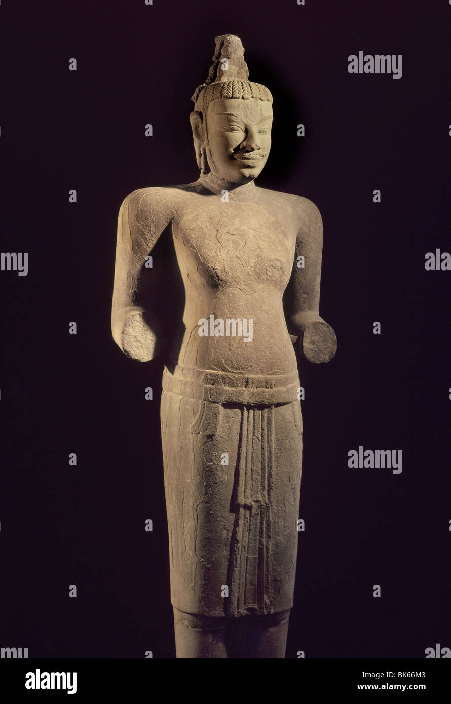 Stehende Shiva von Mi Sohn, Cham-Kunst aus dem 8. Jahrhundert, Museum von Danang, Vietnam, Indochina, Südostasien, Asien Stockfoto