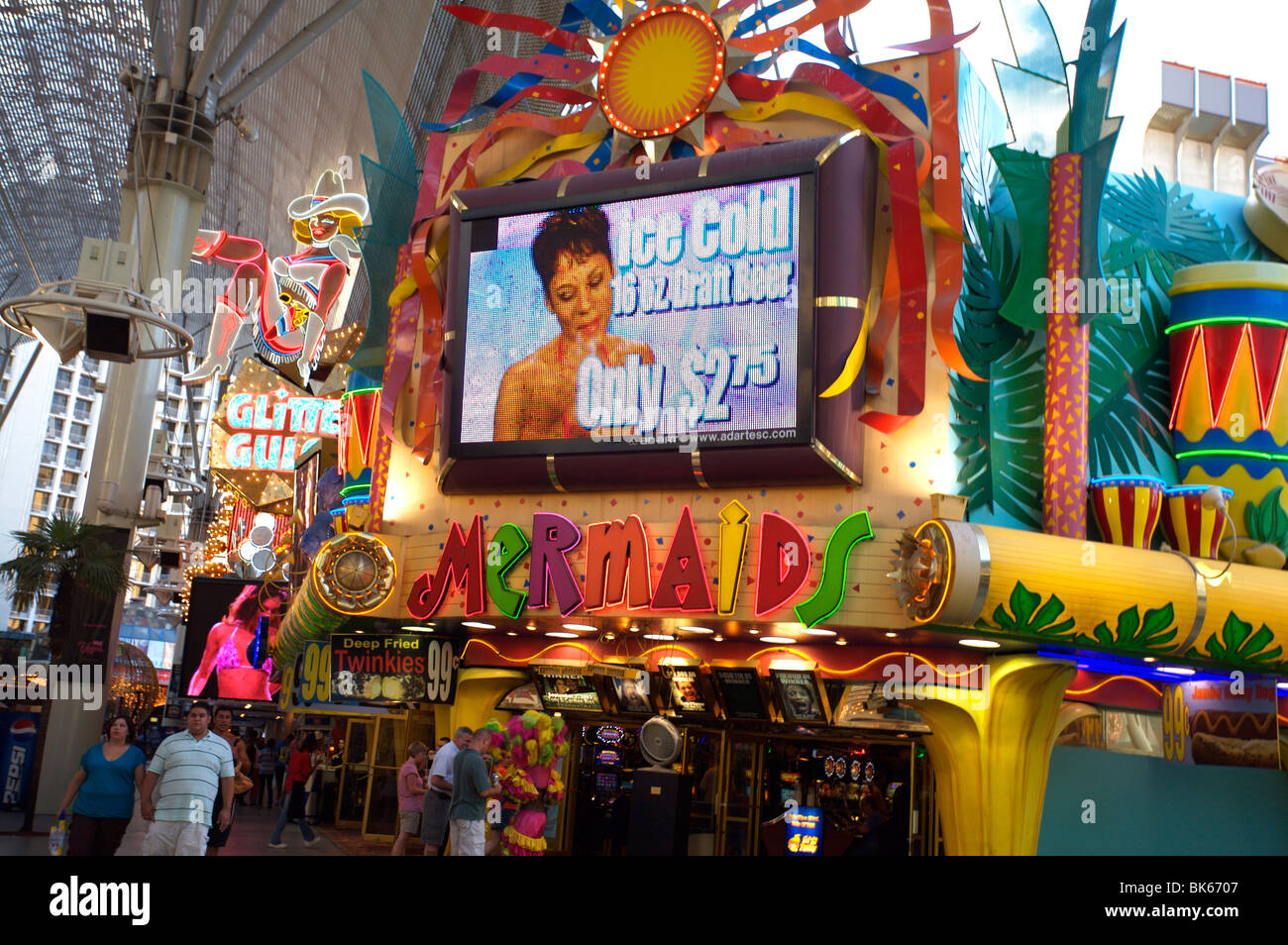 Fremont Street Erfahrung Downtown Las Vegas Stockfoto