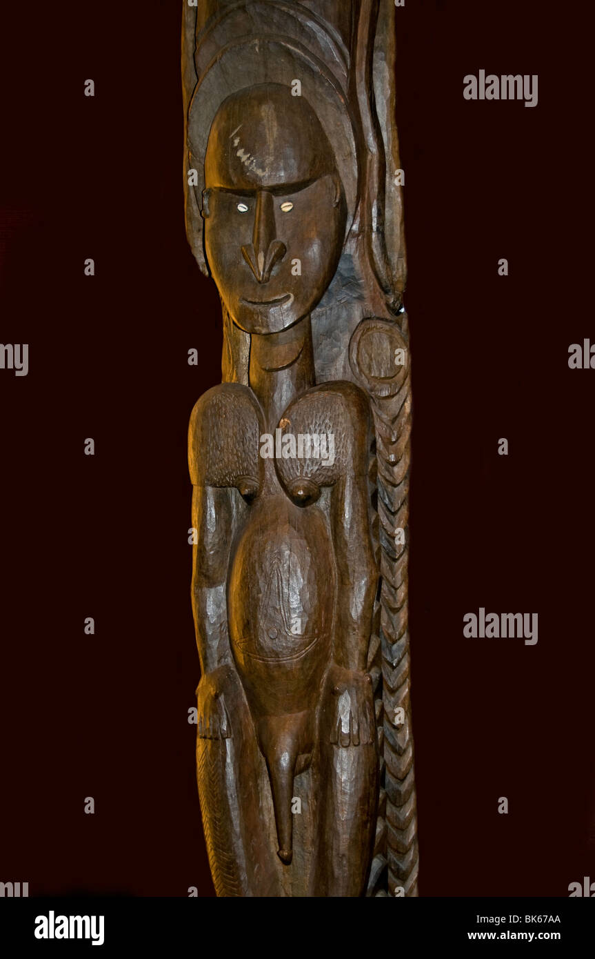 Sepik Papua New Guinea hölzerne Skulptur Holz Stockfoto