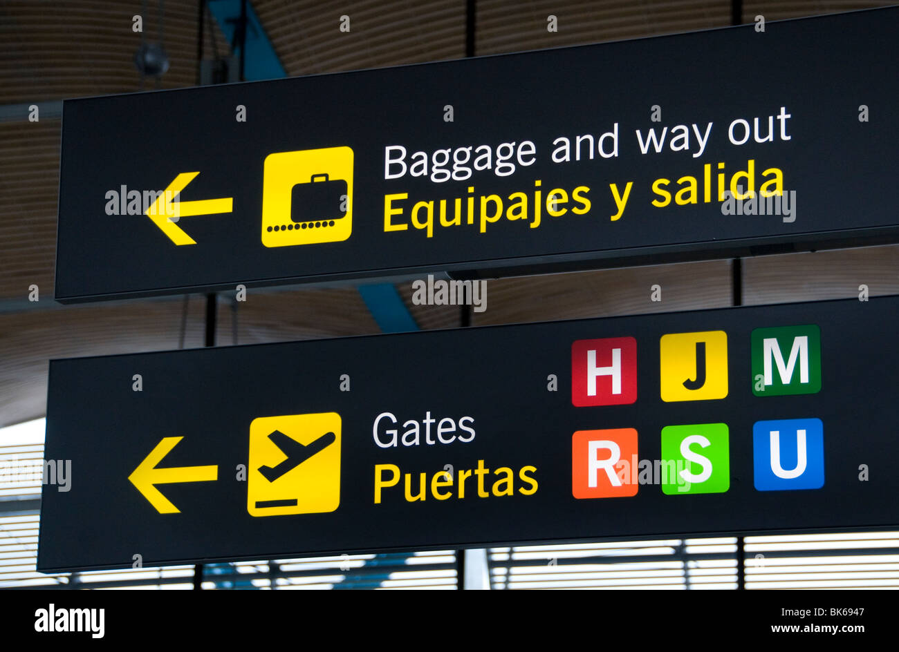 Barajas Flughafen Madrid Spanien Spanisch Stockfoto