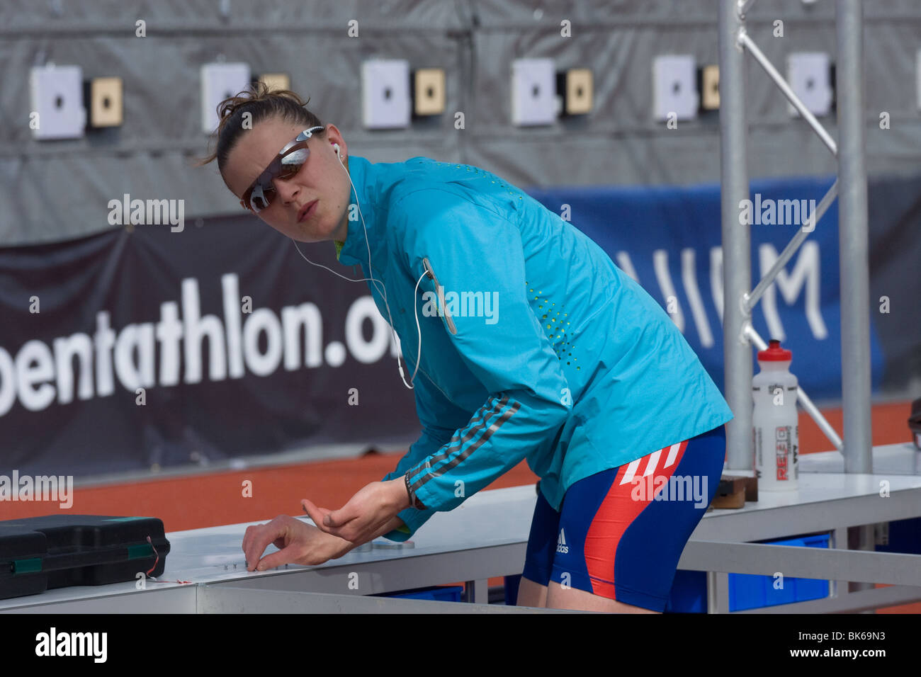 Moderner Fünfkampf Welt Cup.Medway Park Gillingham Kent 2010 Stockfoto