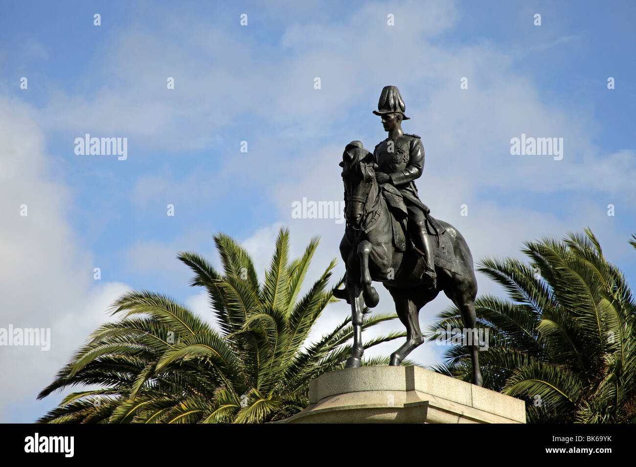 Reiterstatue von Australiens ersten Gouverneur General Lord Hopetoun in Melbourne, Victoria, Australia Stockfoto
