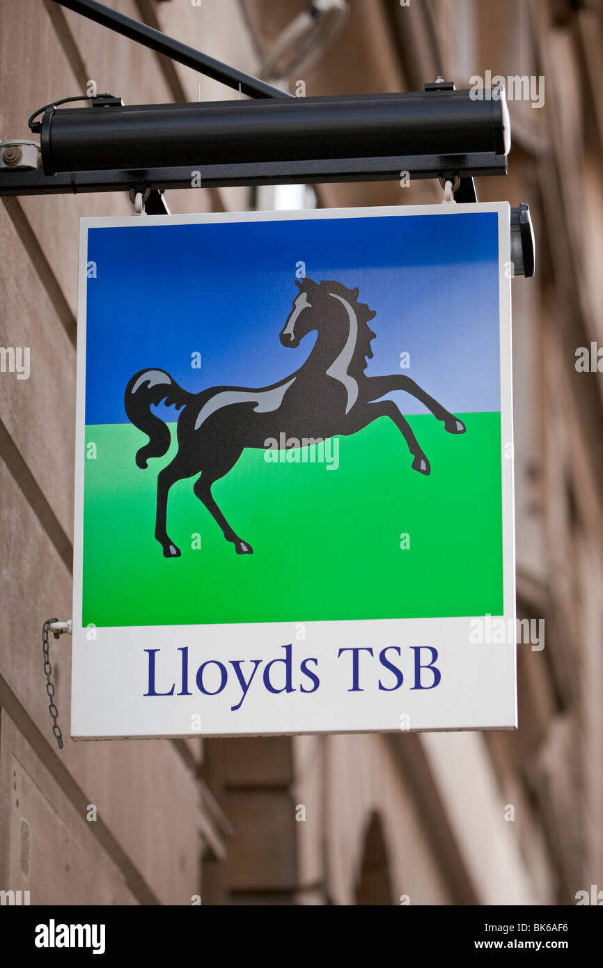 Lloyds TSB Bank Zeichen UK Stockfoto