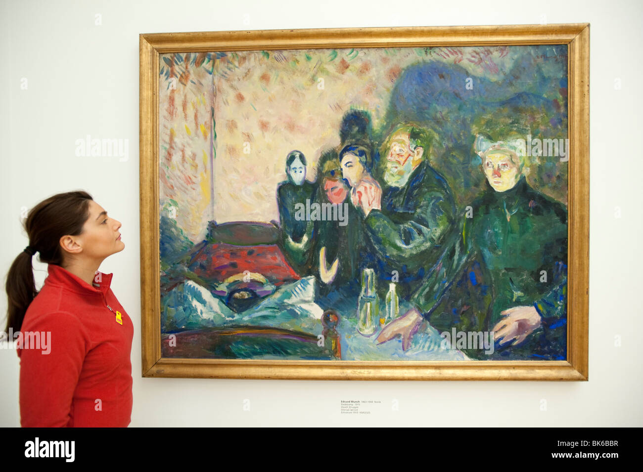 Todeskampf von Edvard Munch im Statens Museum für Kunst oder Königliches Museum der schönen Künste in Kopenhagen Dänemark Stockfoto
