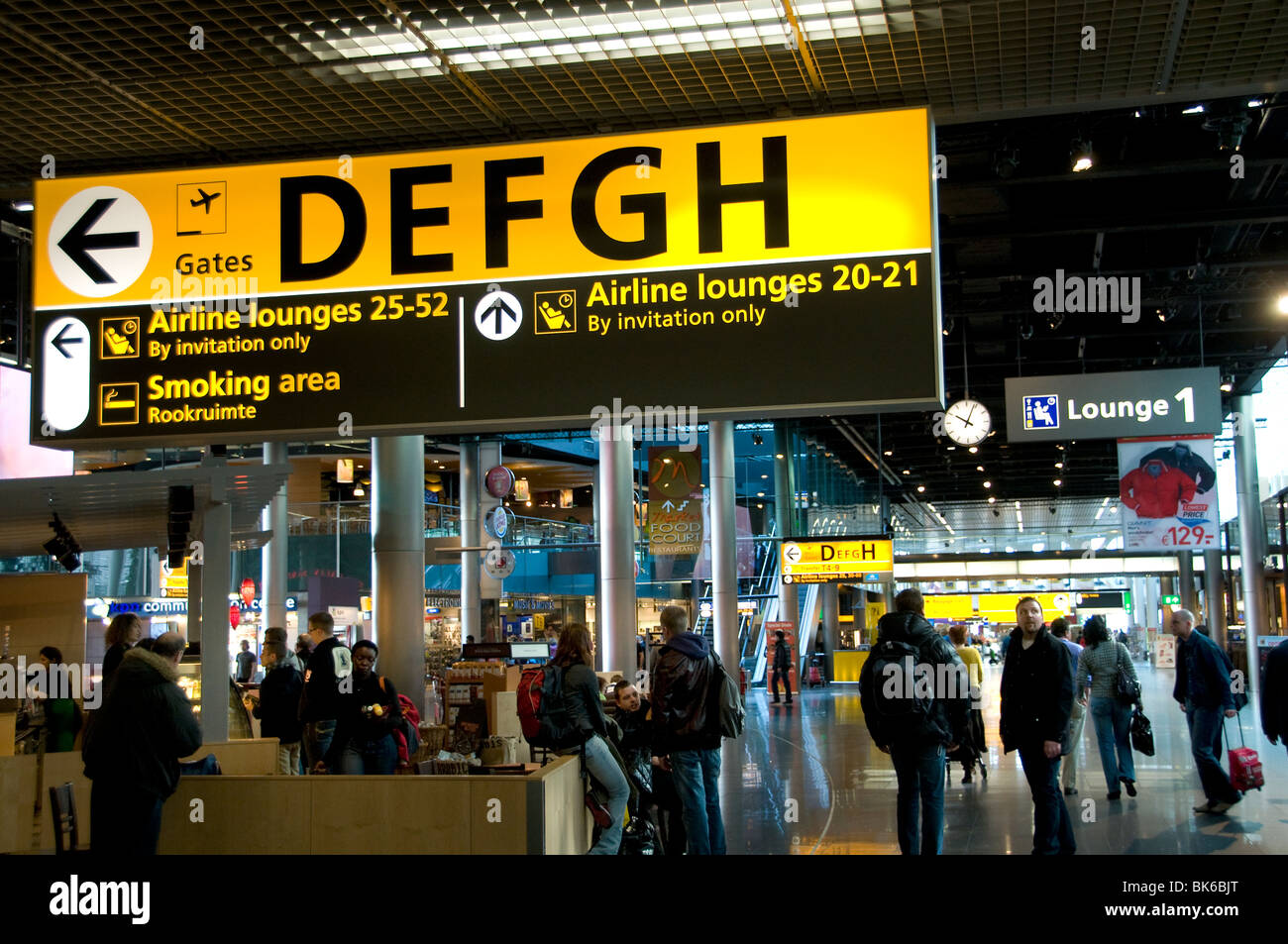 Schiphol Flughafen Flugzeug Amsterdam Niederlande Stockfoto