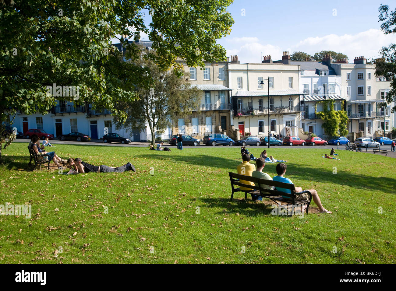 Georgische Terrasse Clifton, Bristol England UK Stockfoto