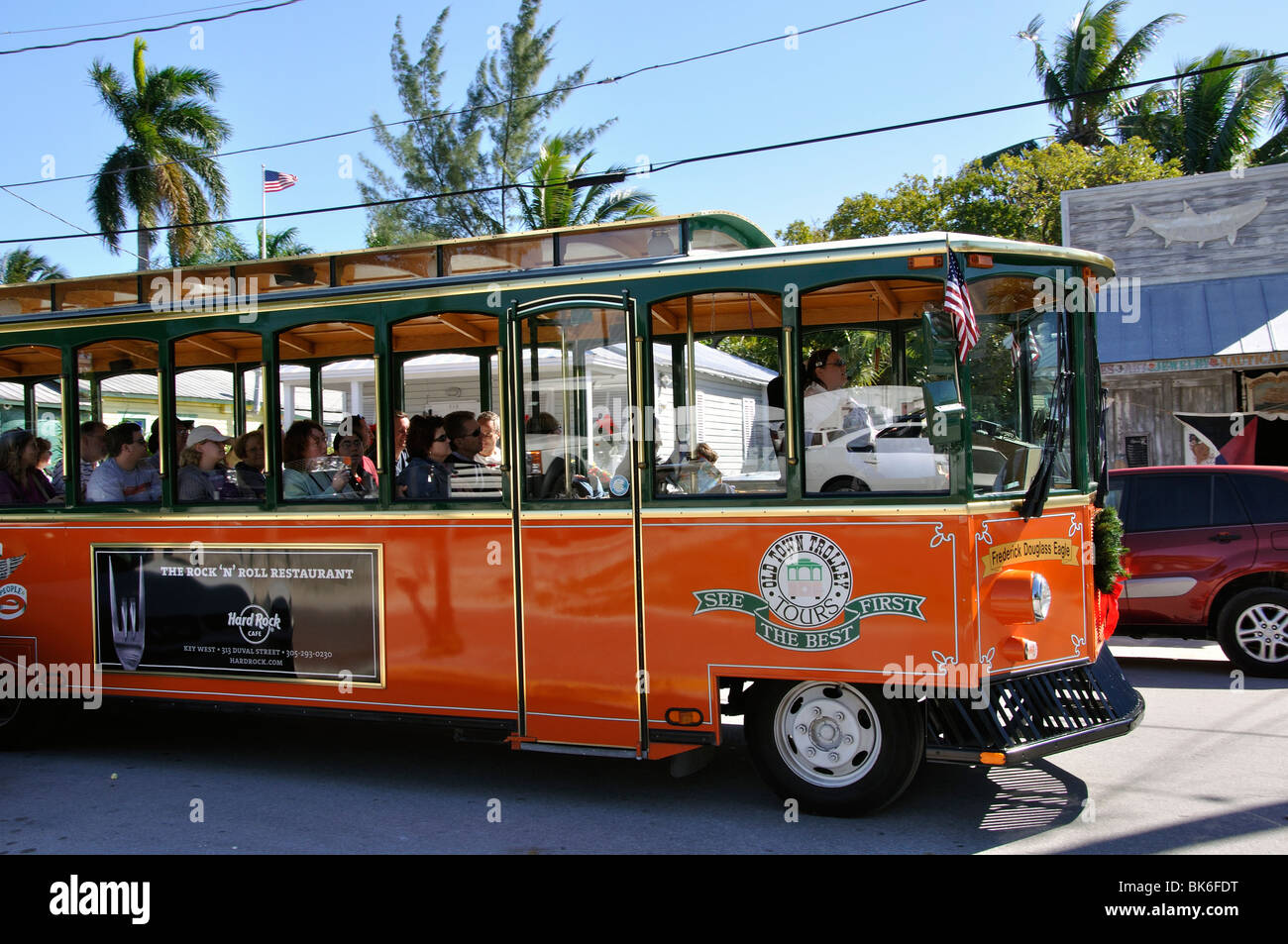 Touristische Straßenbahn, Key West, Florida, USA Stockfoto