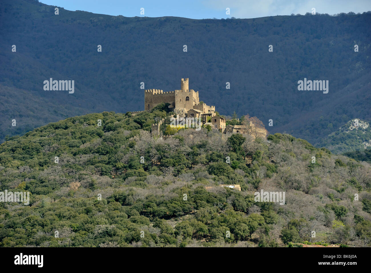Burg von Recasens, La Jonquera, Alt Empordà, Girona, Spanien Stockfoto