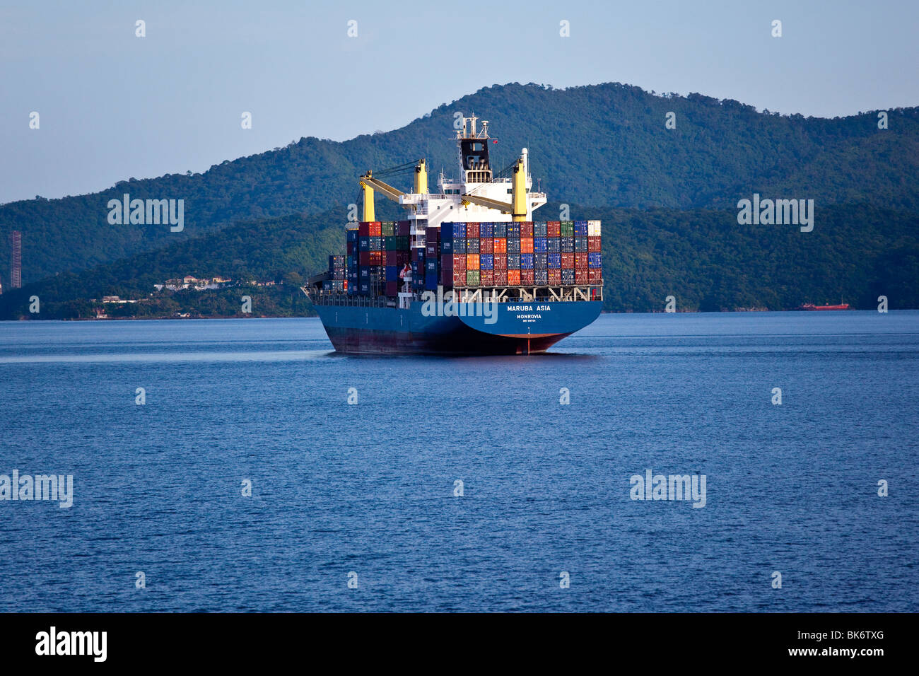 Frachtschiff aus Trinidad Stockfoto