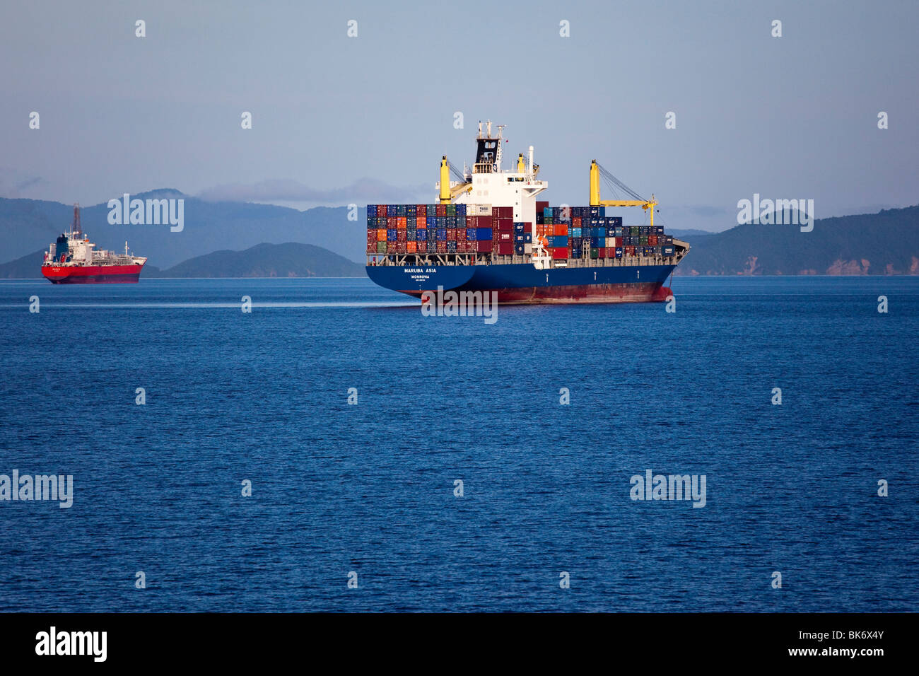 Frachtschiff aus Trinidad Stockfoto