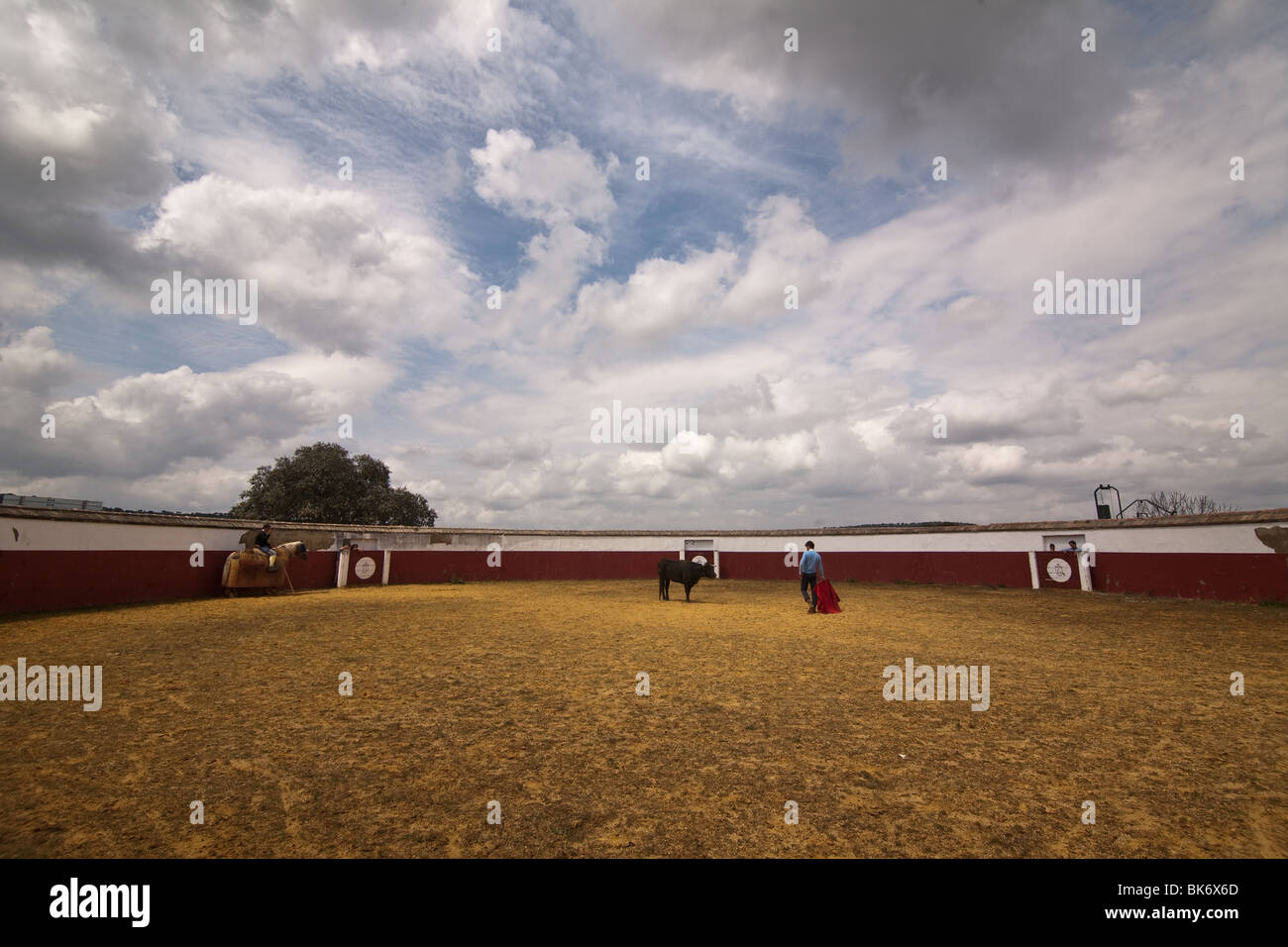 Ort von Andalusien, in der die Toreadore selbst zubereiten Stockfoto