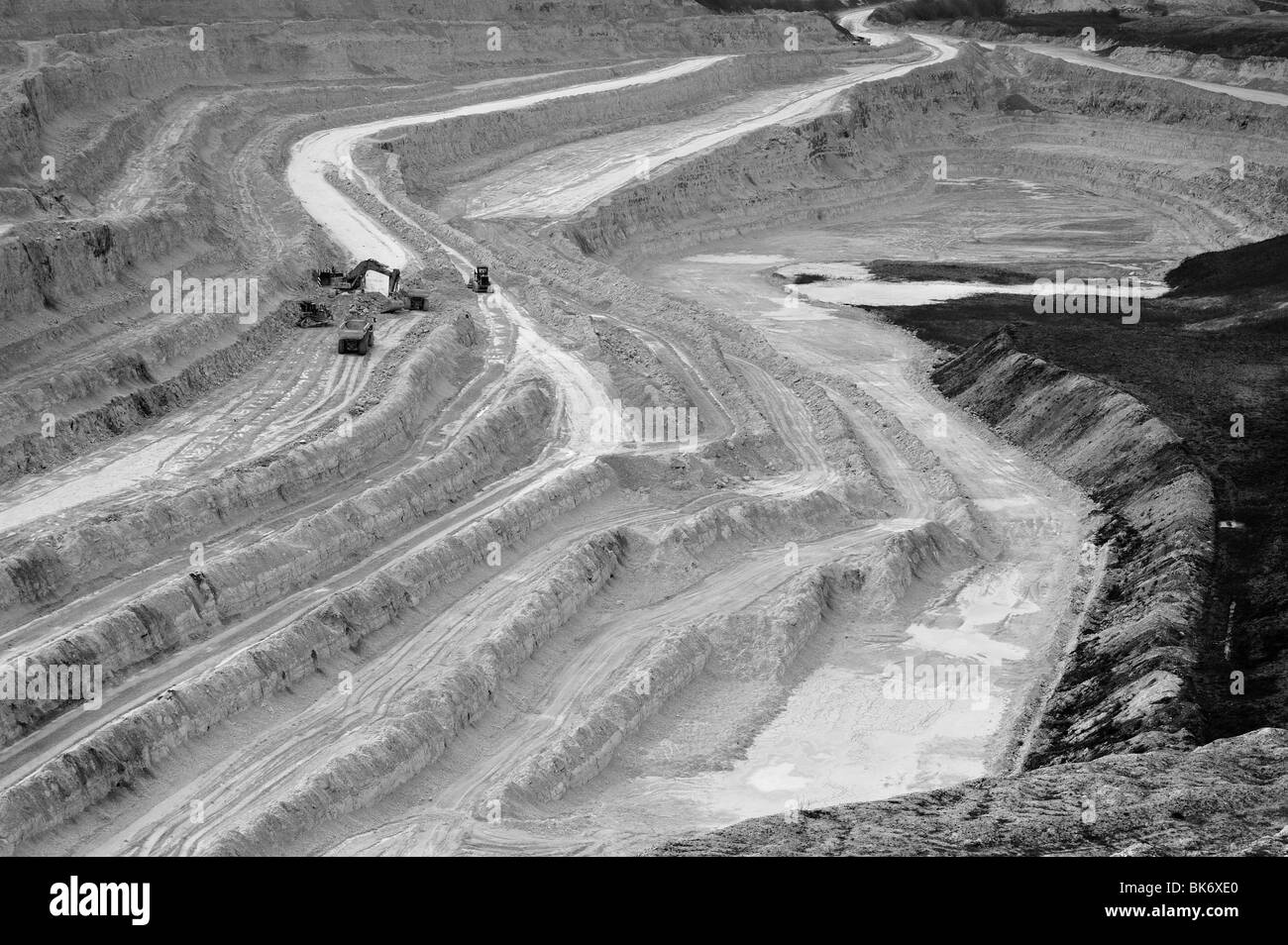 Kalksteinbruch Kreide mir arbeiten Stockfoto