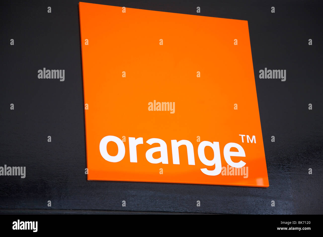 Orange-logo Stockfoto