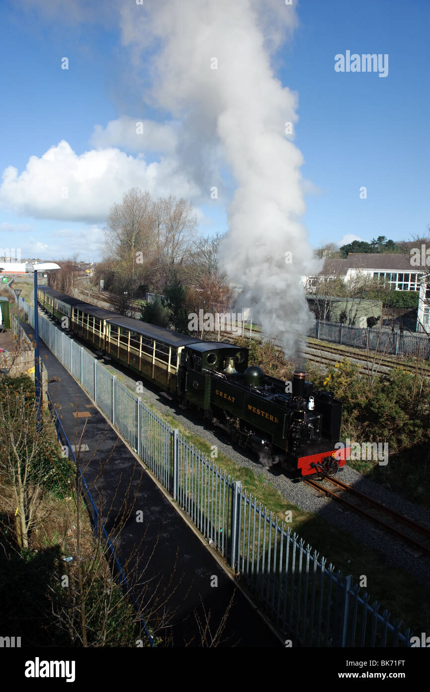 Das Vale of Rheidol schmale Lehre Eisenbahn Dampfzug Aberystwyth Wales UK Stockfoto