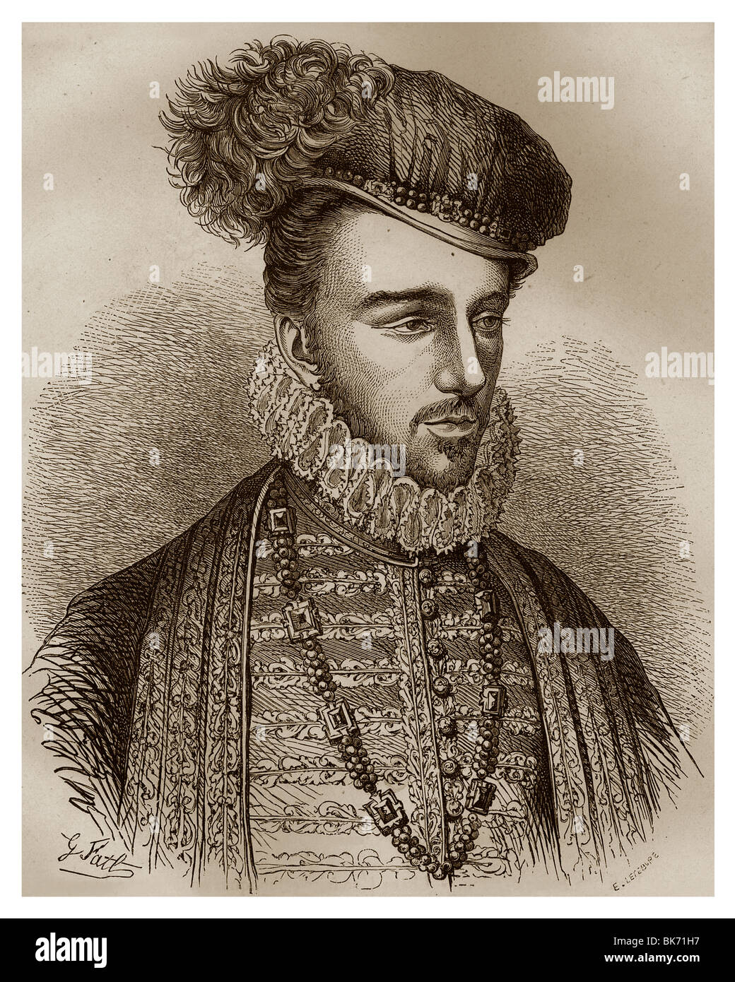 Francis, Herzog von Alençon und von Anjou (1555-1584): König von Frankreich-Bruder, der an der Spitze der Parti des unzufriedenen war. Stockfoto