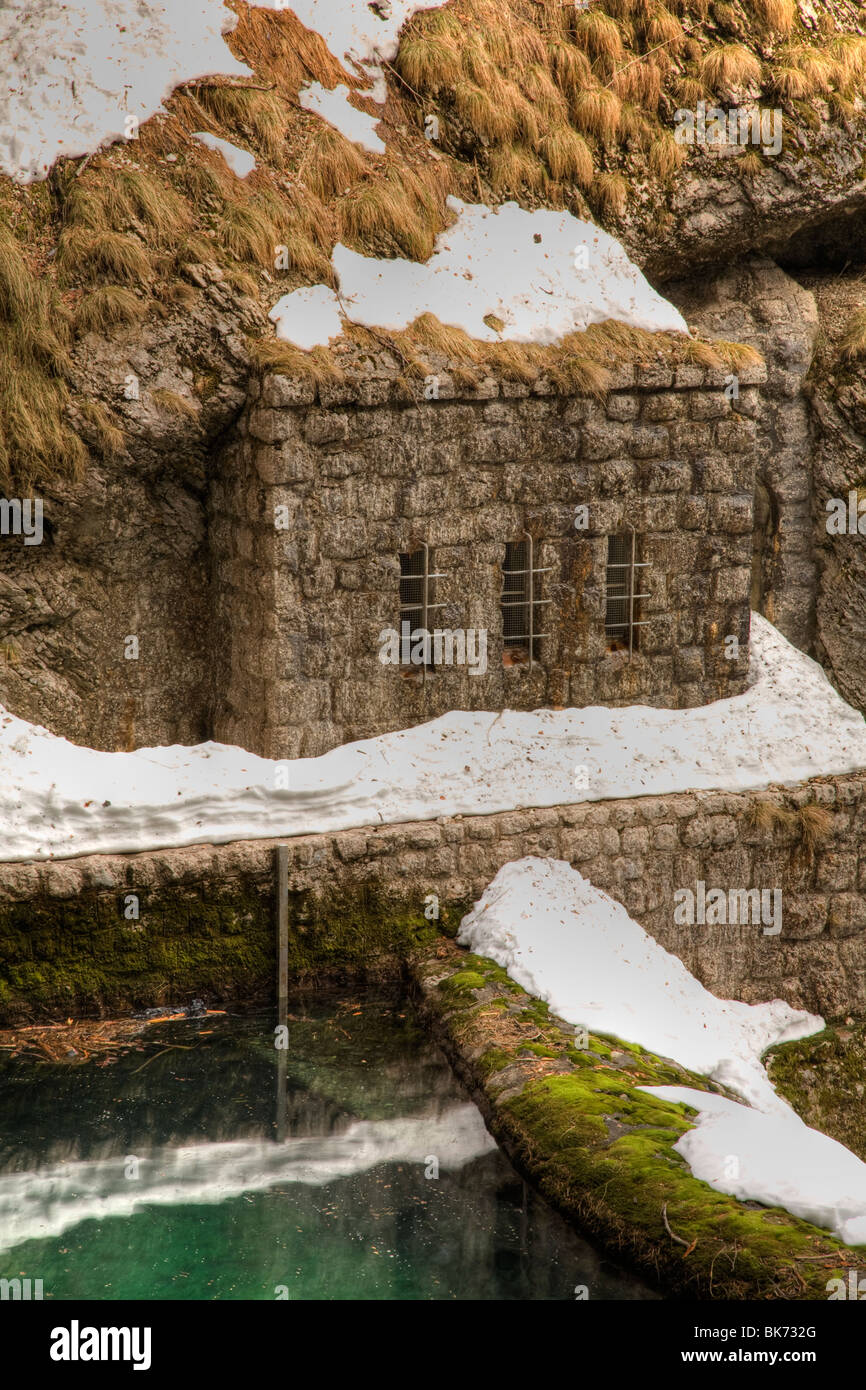 Savica Wasserfall, Nationalpark Triglav Bohinj Tal, Slowenien. Stockfoto