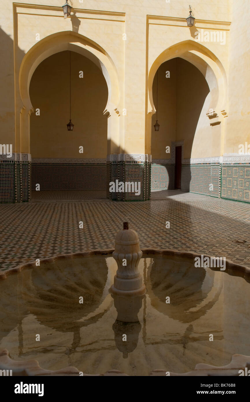 Mausoleum des Moulay Ismail, Meknès, Marokko. Stockfoto