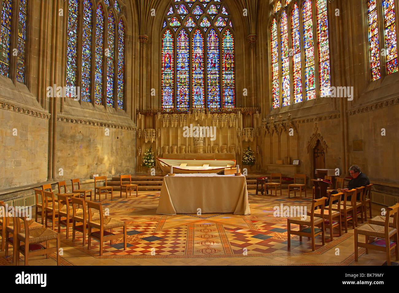 Wells Cathedral Somerset Marienkapelle Stockfoto