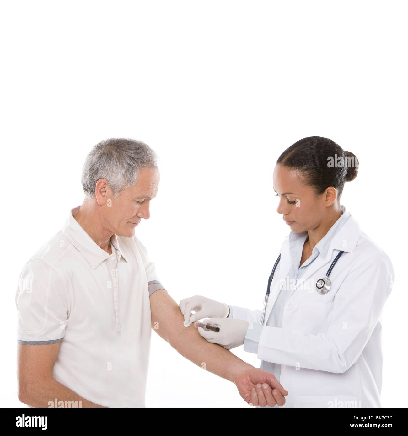 Die Blutprobe Stockfoto