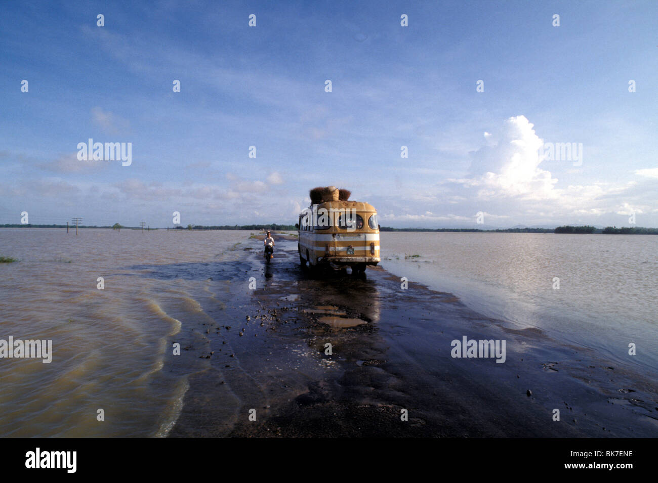 Überschwemmte Landschaft, Indochina, Vietnam, Südostasien, Asien Stockfoto