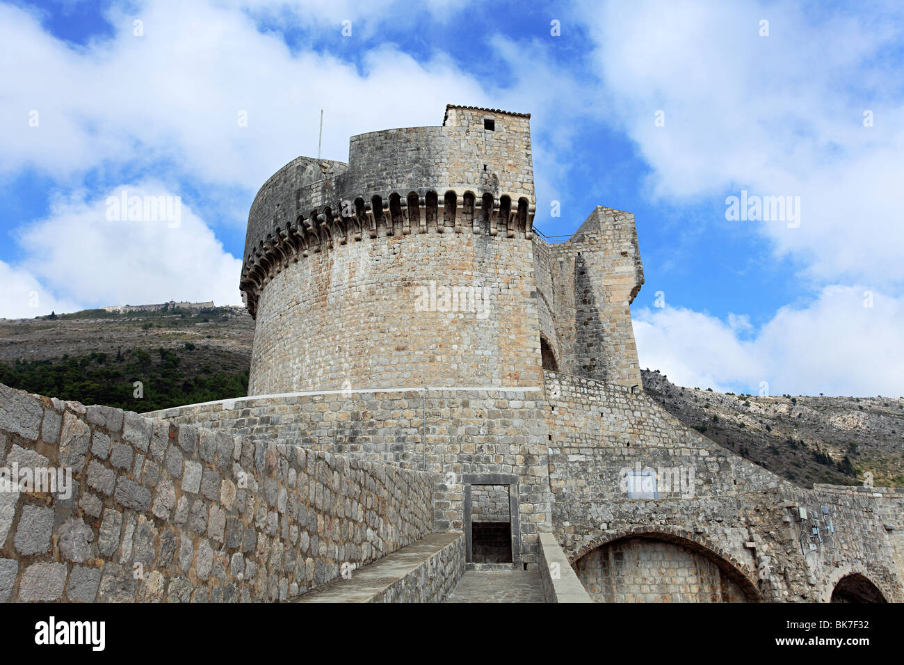 Minceta-Turm in Dubrovnik Festung Stockfoto