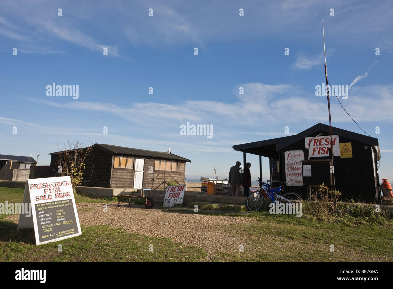 Angeln Shack, Aldeburgh, Suffolk Stockfoto