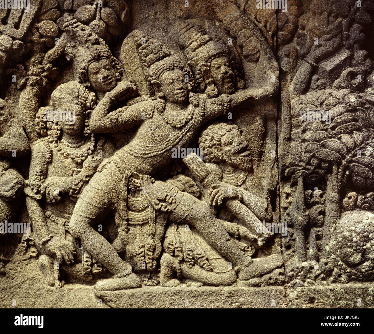 Linderung von Rama, der Held des Ramayana, Loro Jongrang, Prambanan, UNESCO-Weltkulturerbe, Java, Indonesien Stockfoto