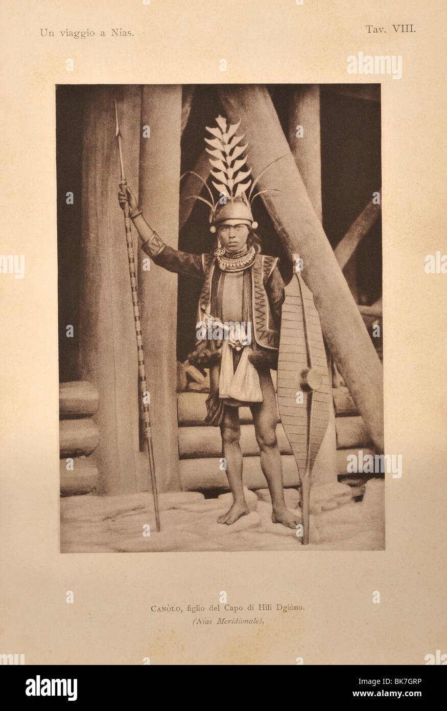 Nias Häuptling von Viaggio Nias, Modigliani, 1900, Indonesien, Südostasien, Asien Stockfoto