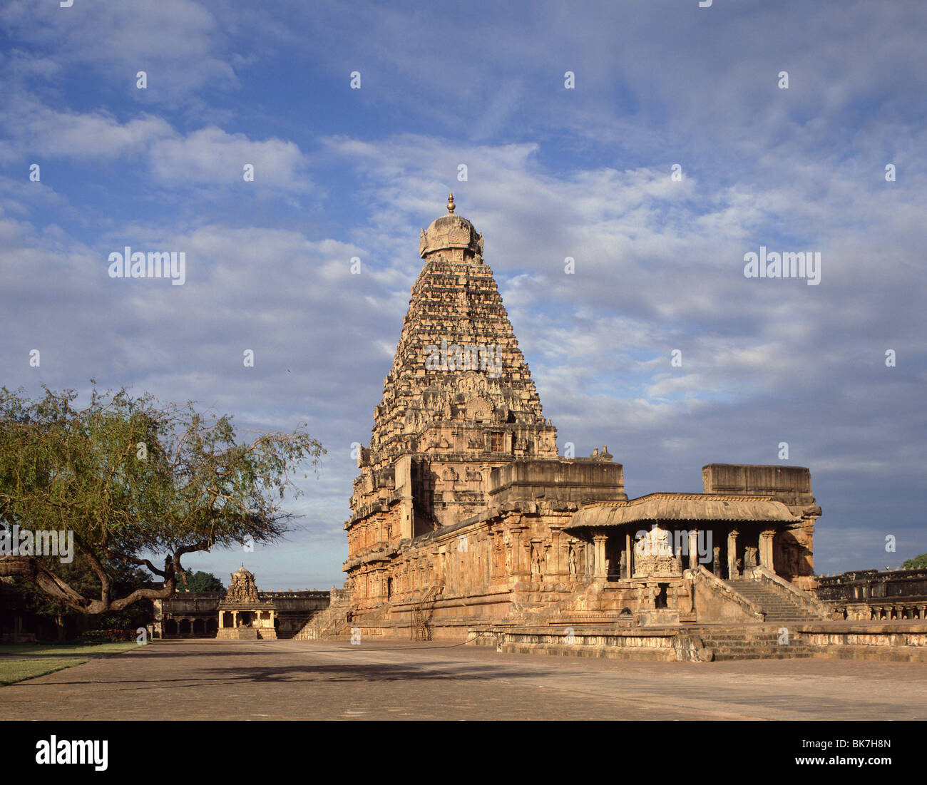 Brihadisvara Tempel, Chola Dynastie abgeschlossen im Jahre 1010 in der Regierungszeit von Rajrajesvara, Tamil Nadu, Indien Stockfoto