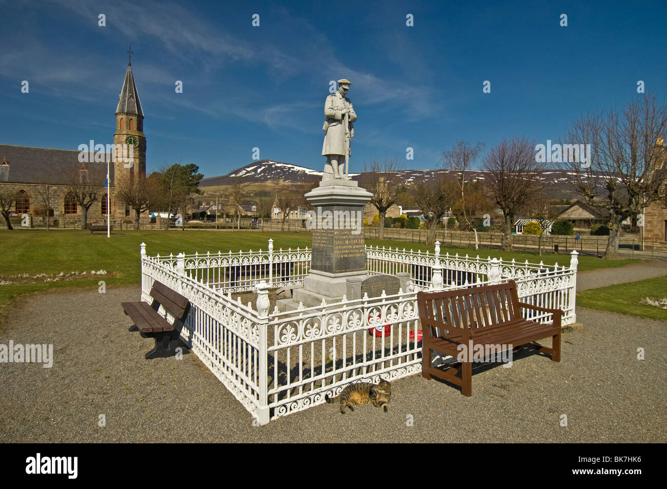 Rhynie Aberdeenshire ländlichen Land Bauerndorf.  SCO 6143 Stockfoto