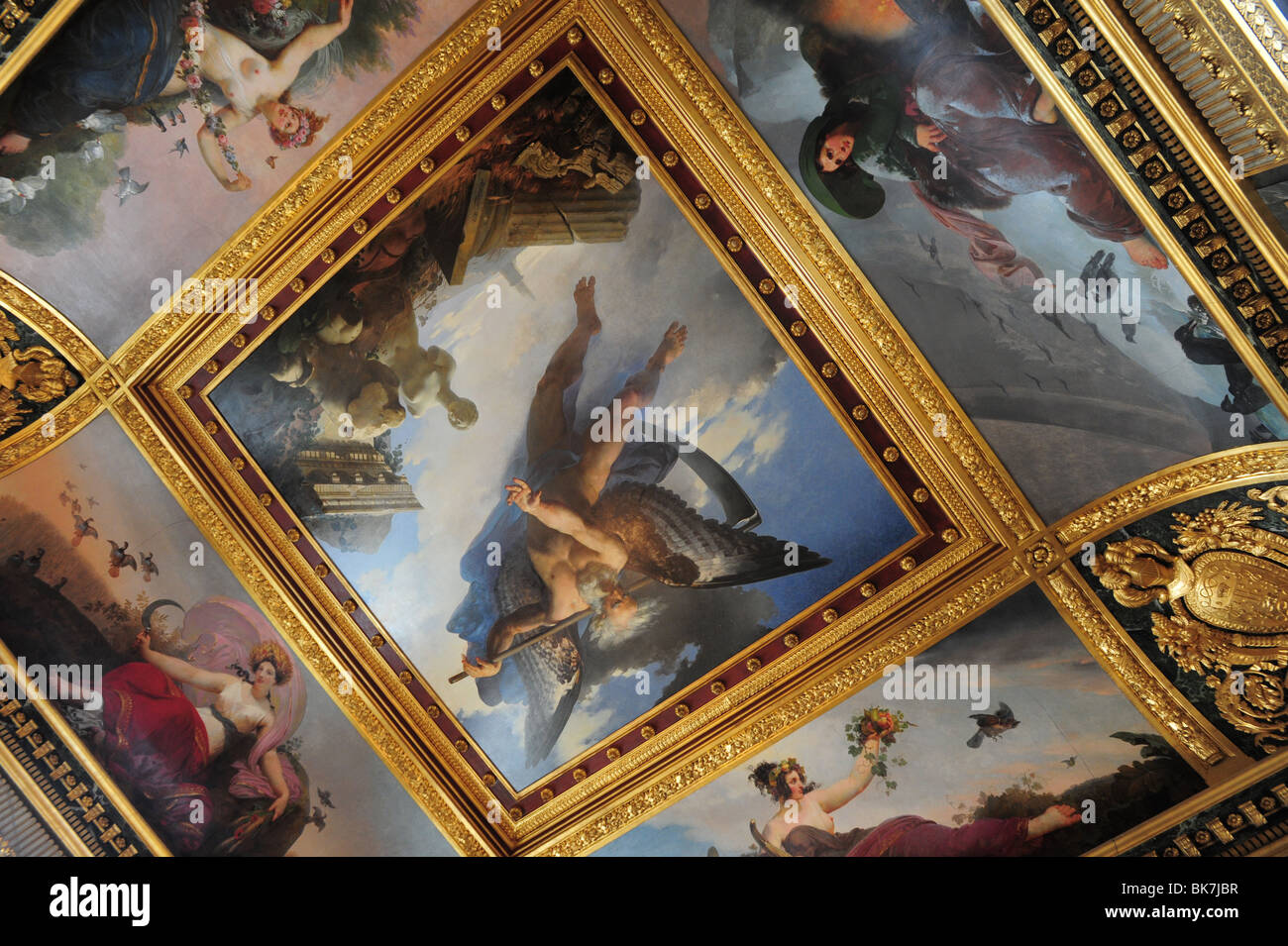 Frankreich-Paris-Louvre-Museum-Apollo-Galerie-Decke Stockfoto