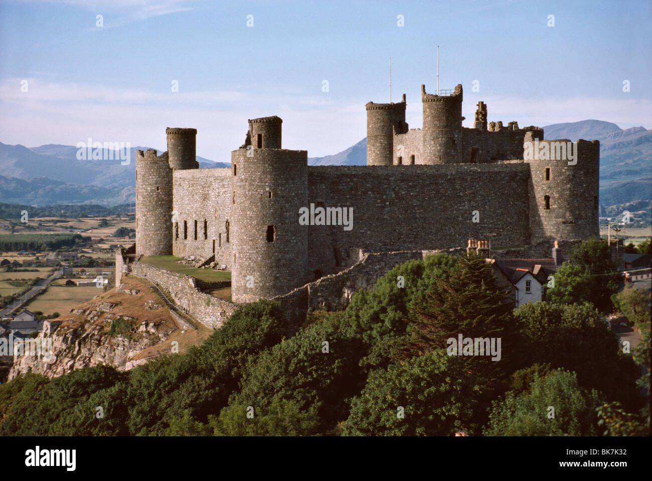 Harlech Castle, UNESCO-Weltkulturerbe, Gwynedd, Wales, Vereinigtes Königreich, Europa Stockfoto