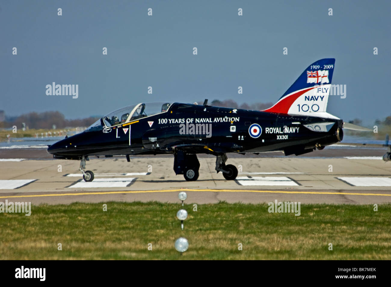 HS (Hawker Siddeley) Hawk T1A RAF Nr. 4 FTS Flug Training School/208(R) Tal SCO 6151 Stockfoto