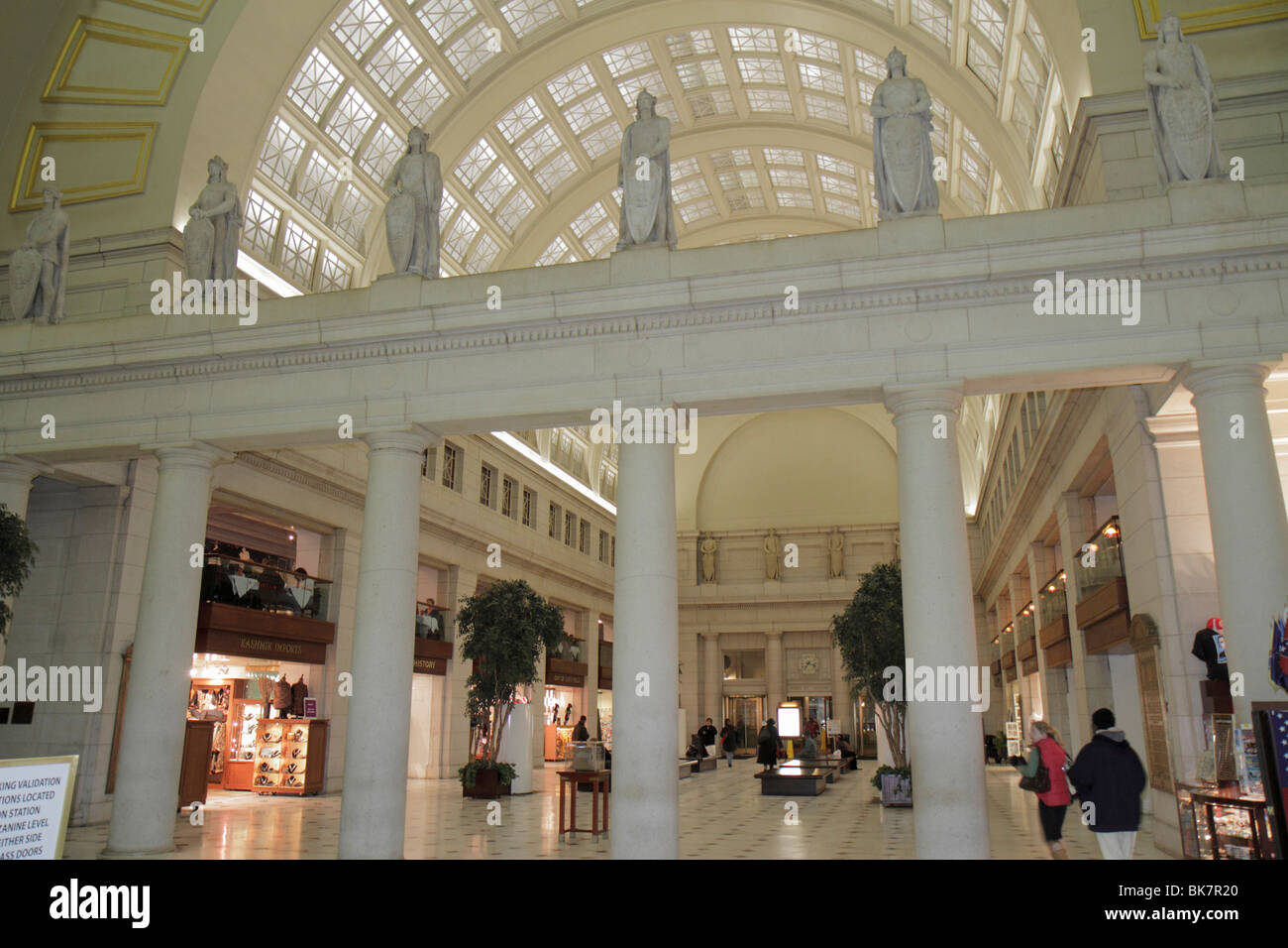 Washington DC, Union Station, 1907, historischer Bahnhof, Beaux Arts-Architektur, Gewölbedecke, intermodale Transporteinrichtung, Haupt-, Centurion-Station Stockfoto