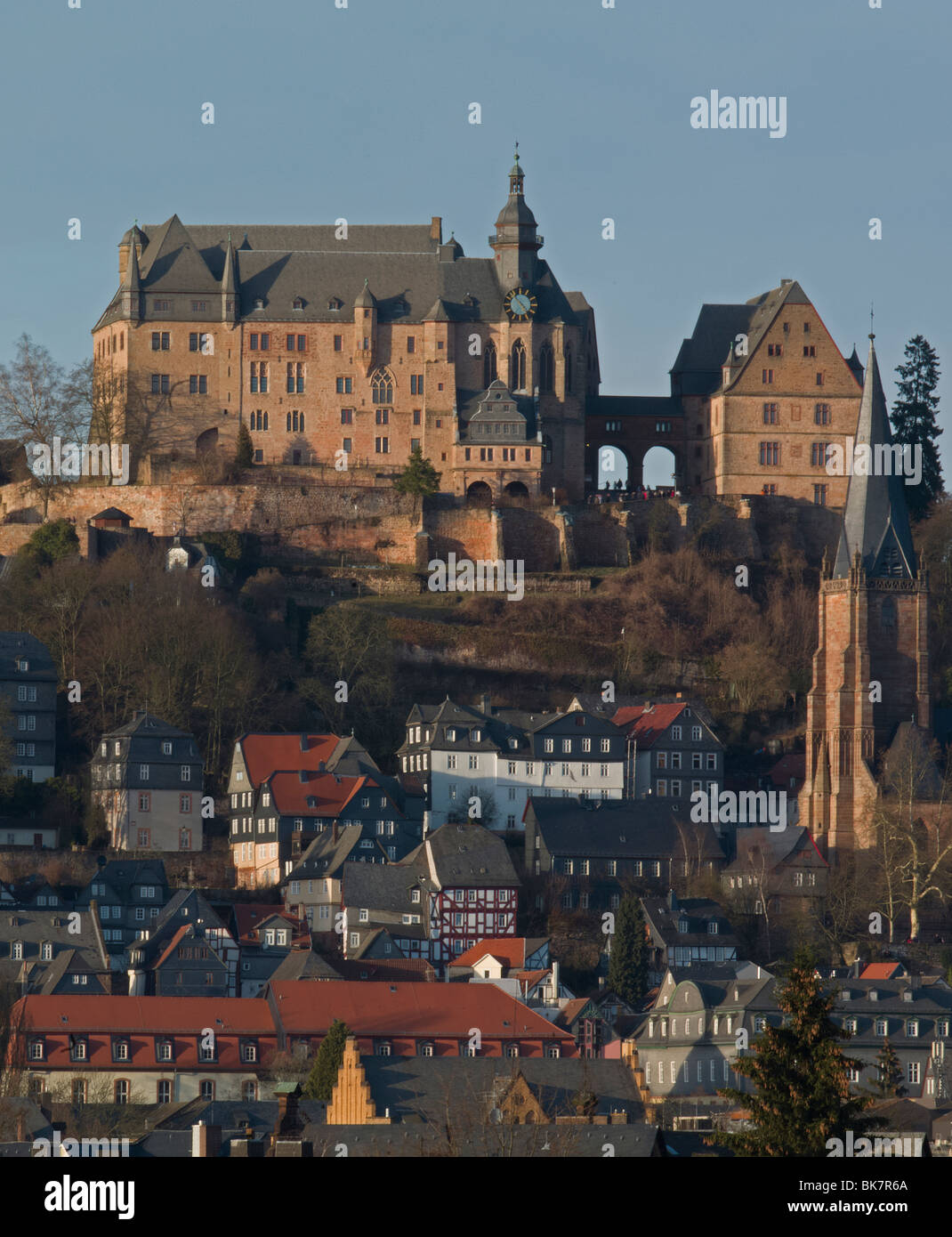 Landgraf-Schloss in Marburg Hessen Deutschland 27. Februar 2010. Stockfoto