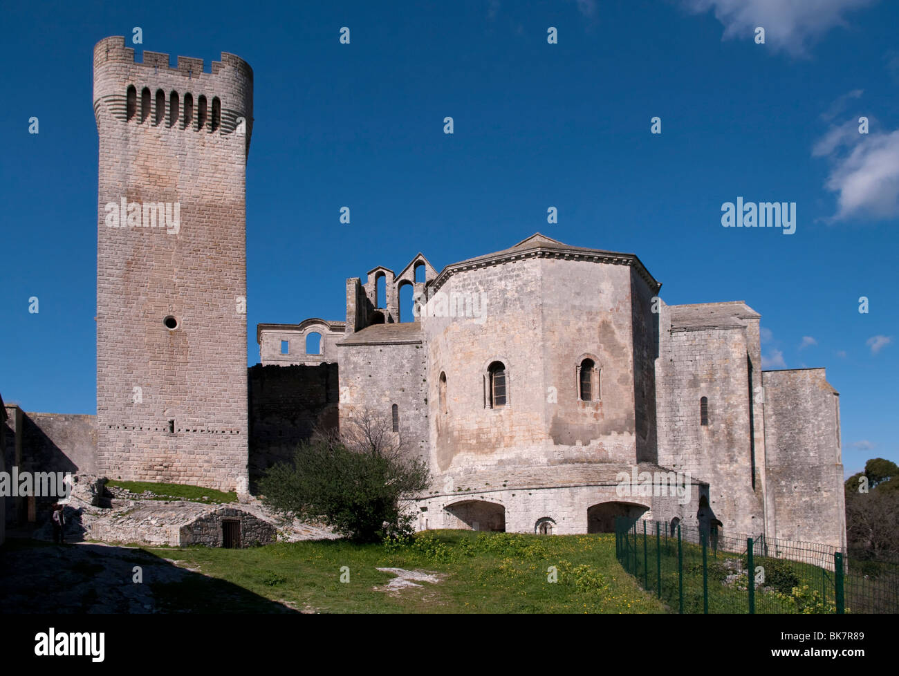 Die Abtei von Montmajour (12. Jahrhundert: Provence-Frankreich) Stockfoto