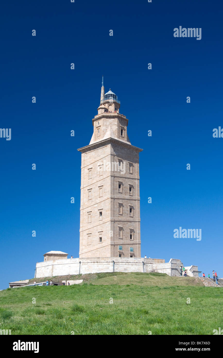 Der Turm des Herkules in A Coruña, Galicien, Spanien Stockfoto