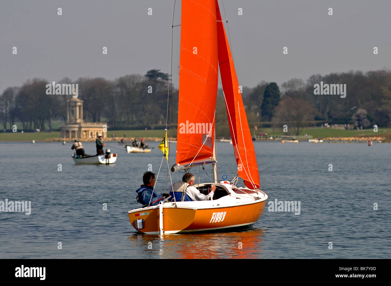 Segeln an der Rutland Wasser, England, UK Stockfoto