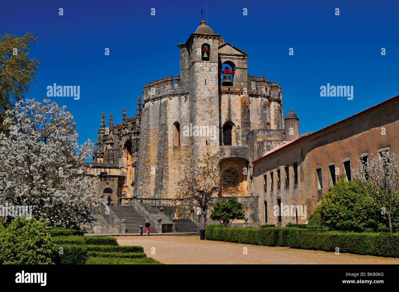 Portugal, Tomar: Ehemalige Templer-Kirche und das Kloster Christusordens Stockfoto