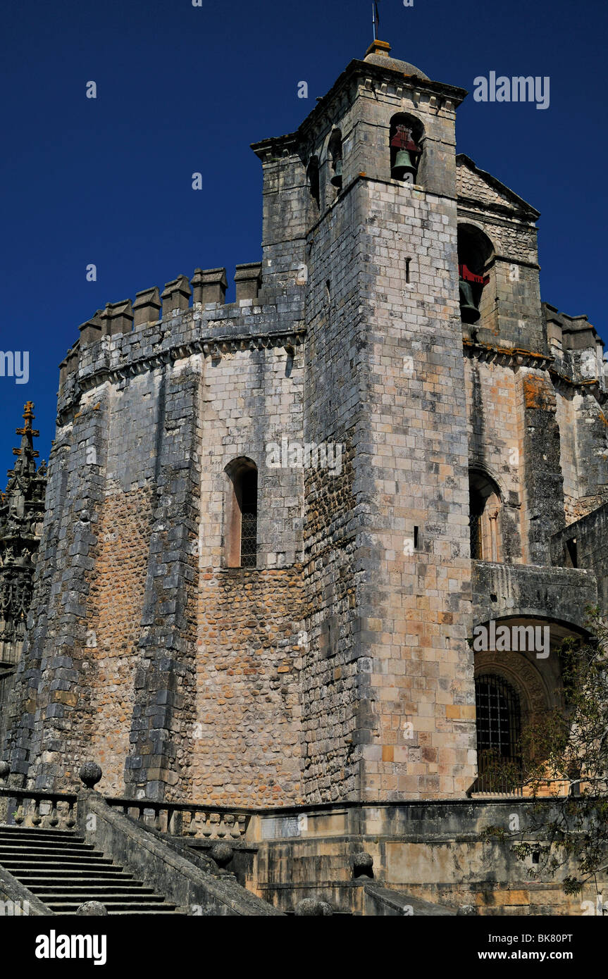 Portugal, Tomar: Ehemalige Templer-Kirche und das Kloster Christusordens Stockfoto