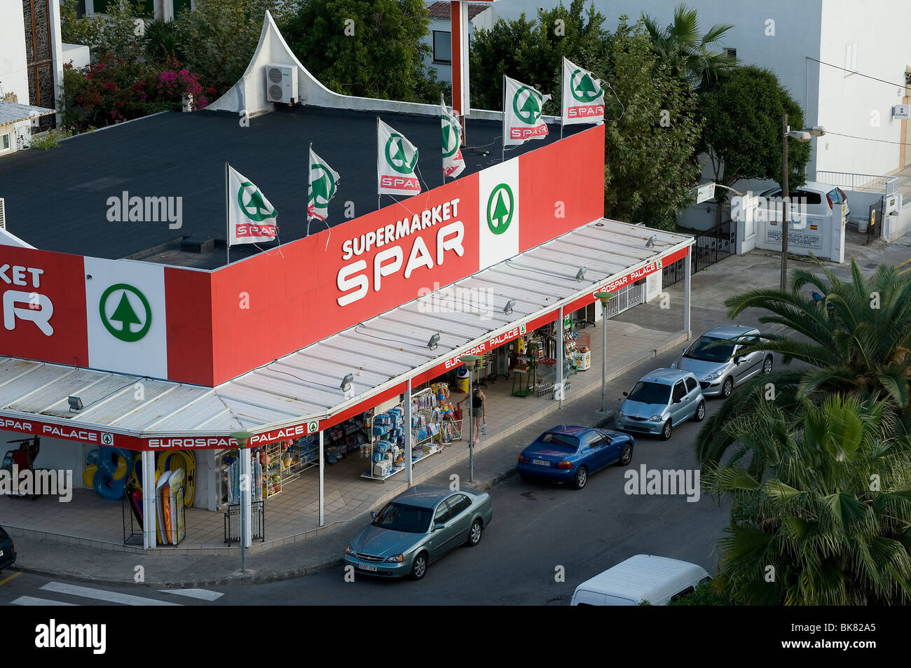 Hotel Supemarket-Spar-Shop in Alcudia, Spanien Stockfoto