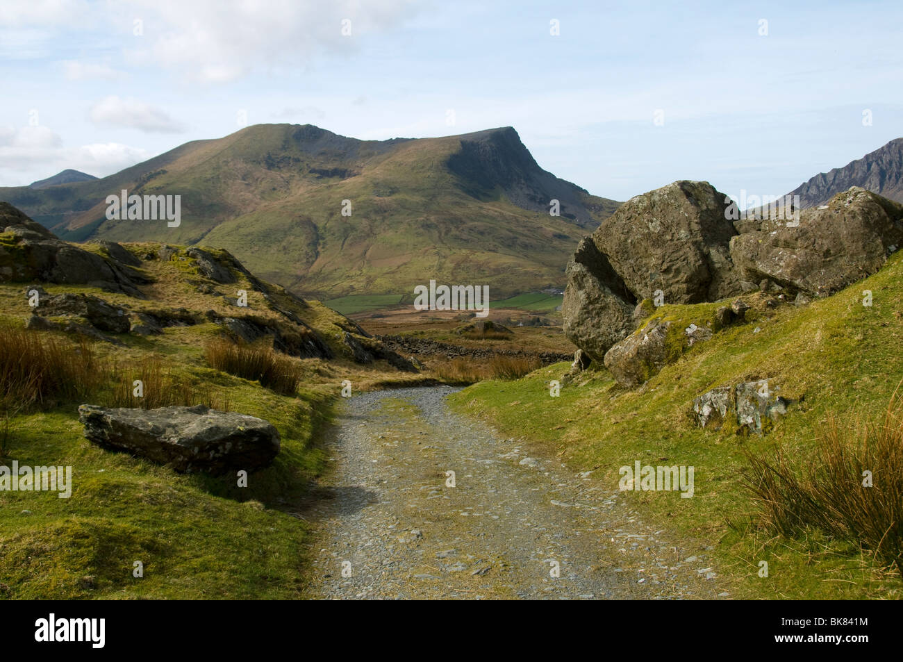 Mynydd Drws-y-Coed und Y Garn (Nantlle Grat), Snowdonia, North Wales, UK Stockfoto