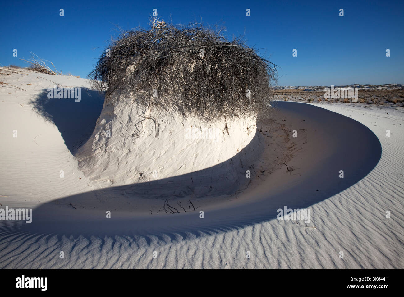 Windgeformter Sand, White Sands National Park, New Mexico Stockfoto