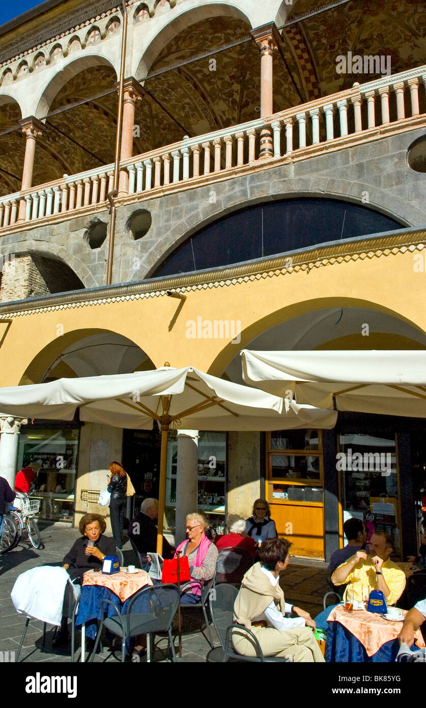 Padua, Piazza delle Erbe, Salone & Markt Stockfoto