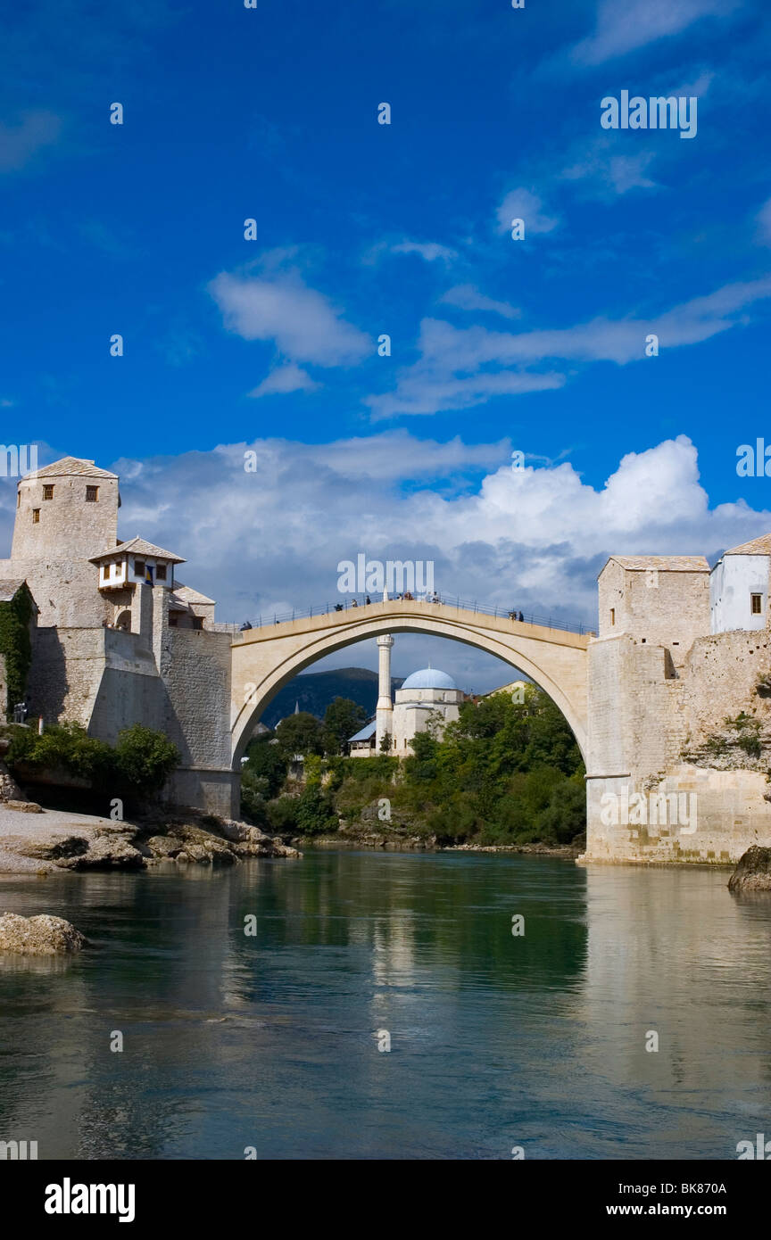Bosnien, Mostar, Stari die meisten Brücke Stockfoto
