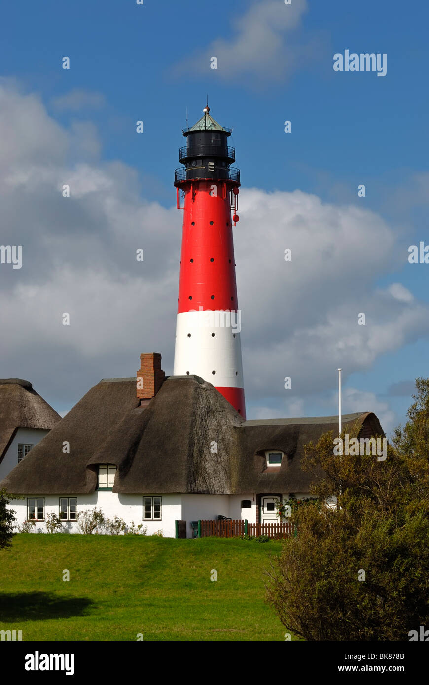 Pellworm Leuchtturm, Nordfriesischen Inseln, Nordfriesland Bezirk, Schleswig-Holstein, Deutschland, Europa Stockfoto