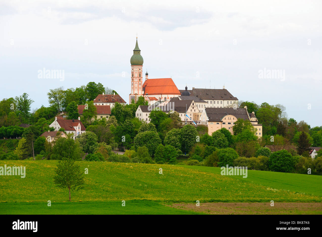 Benediktinerkloster, Ammersee, Kloster Andechs, fünf-Seen-Region, Upper Bavaria, Bayern, Deutschland, Europa Stockfoto
