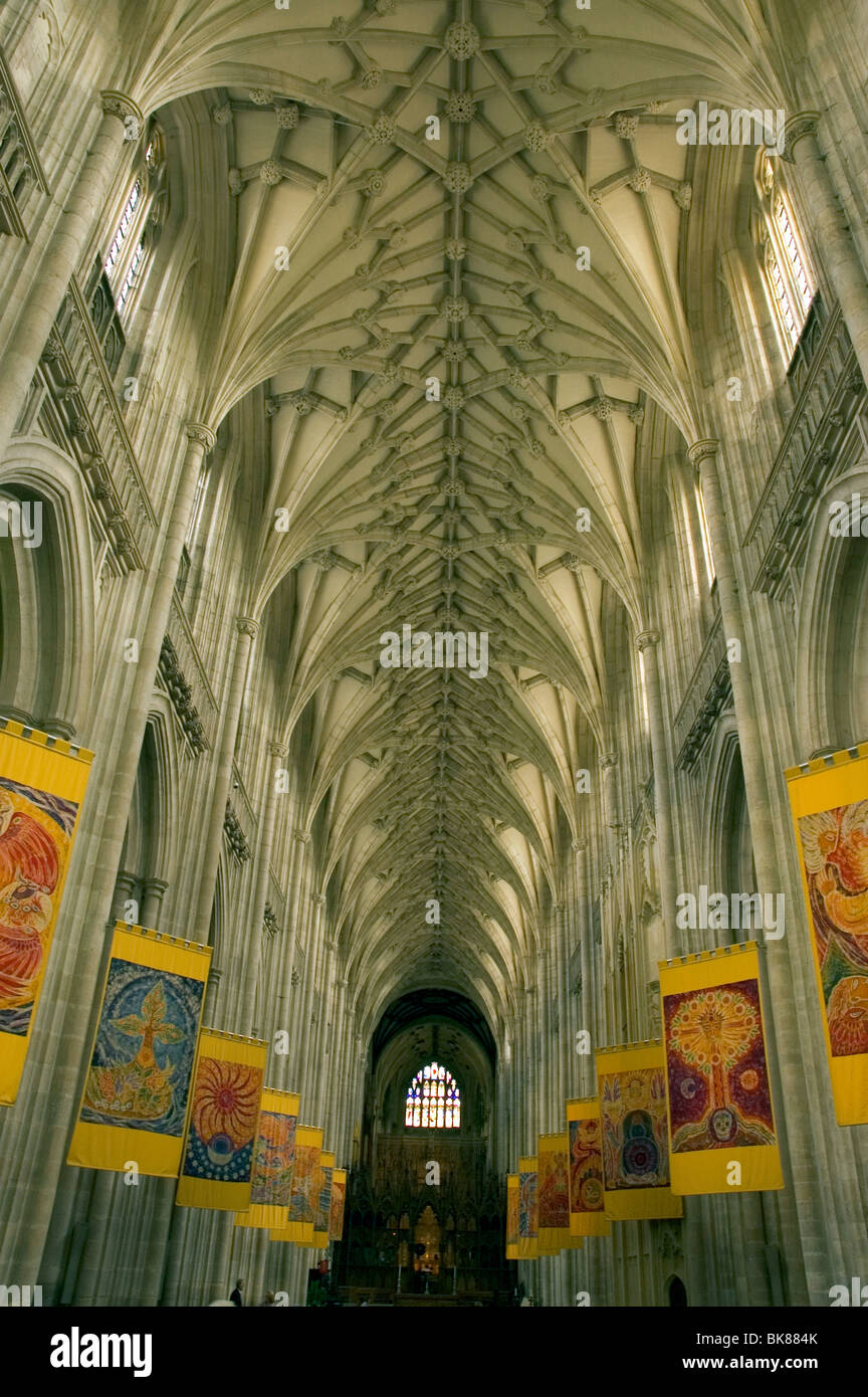 Winchester Kathedrale innen Stockfoto