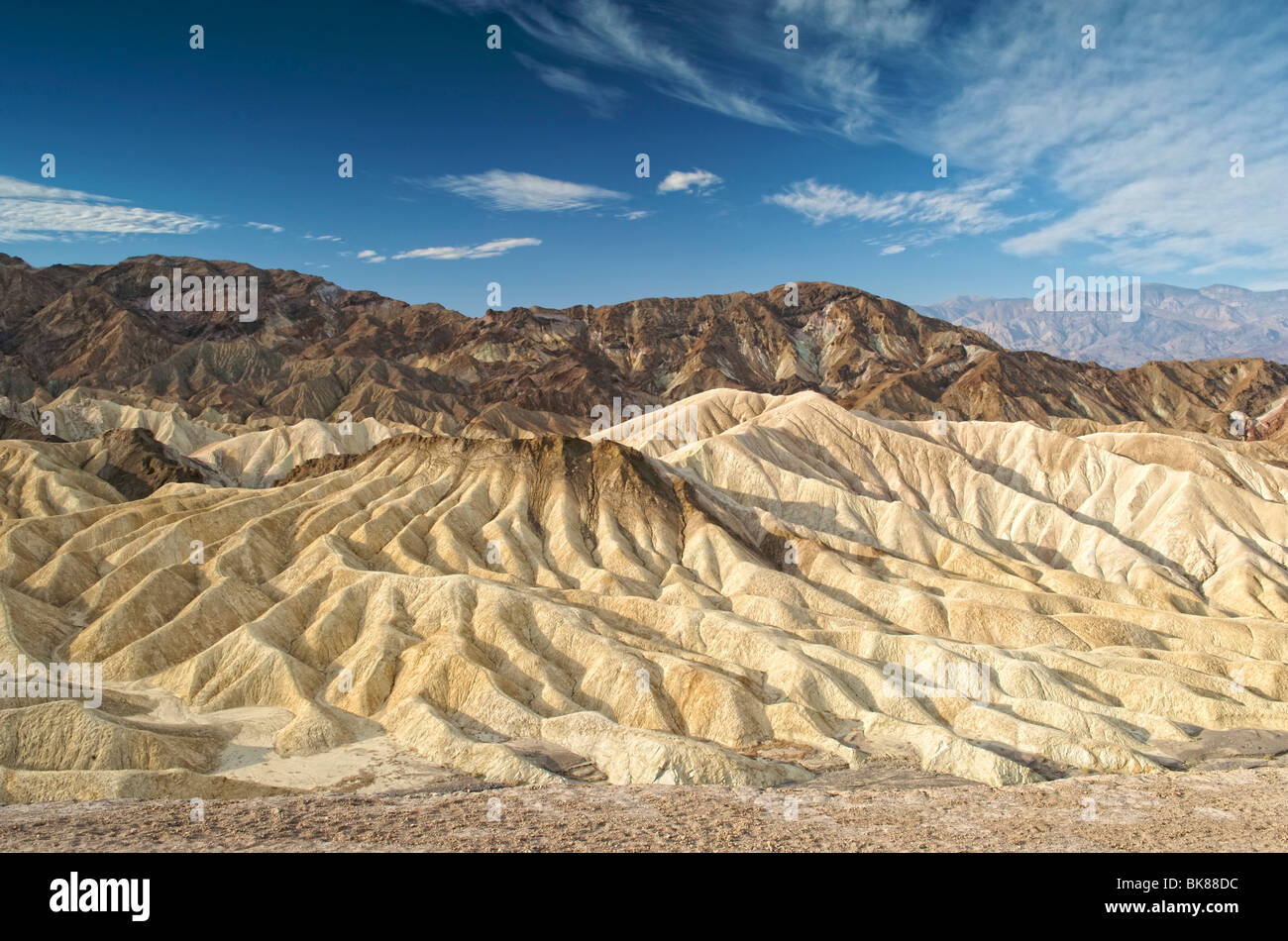 Zabriskie Point, Death Valley Nationalpark, Kalifornien, USA Stockfoto